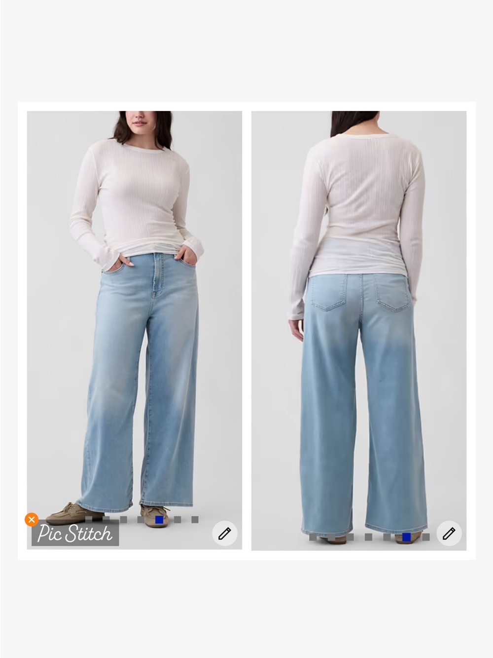 Gap High Rise Wide Leg Sweatpant Jeans